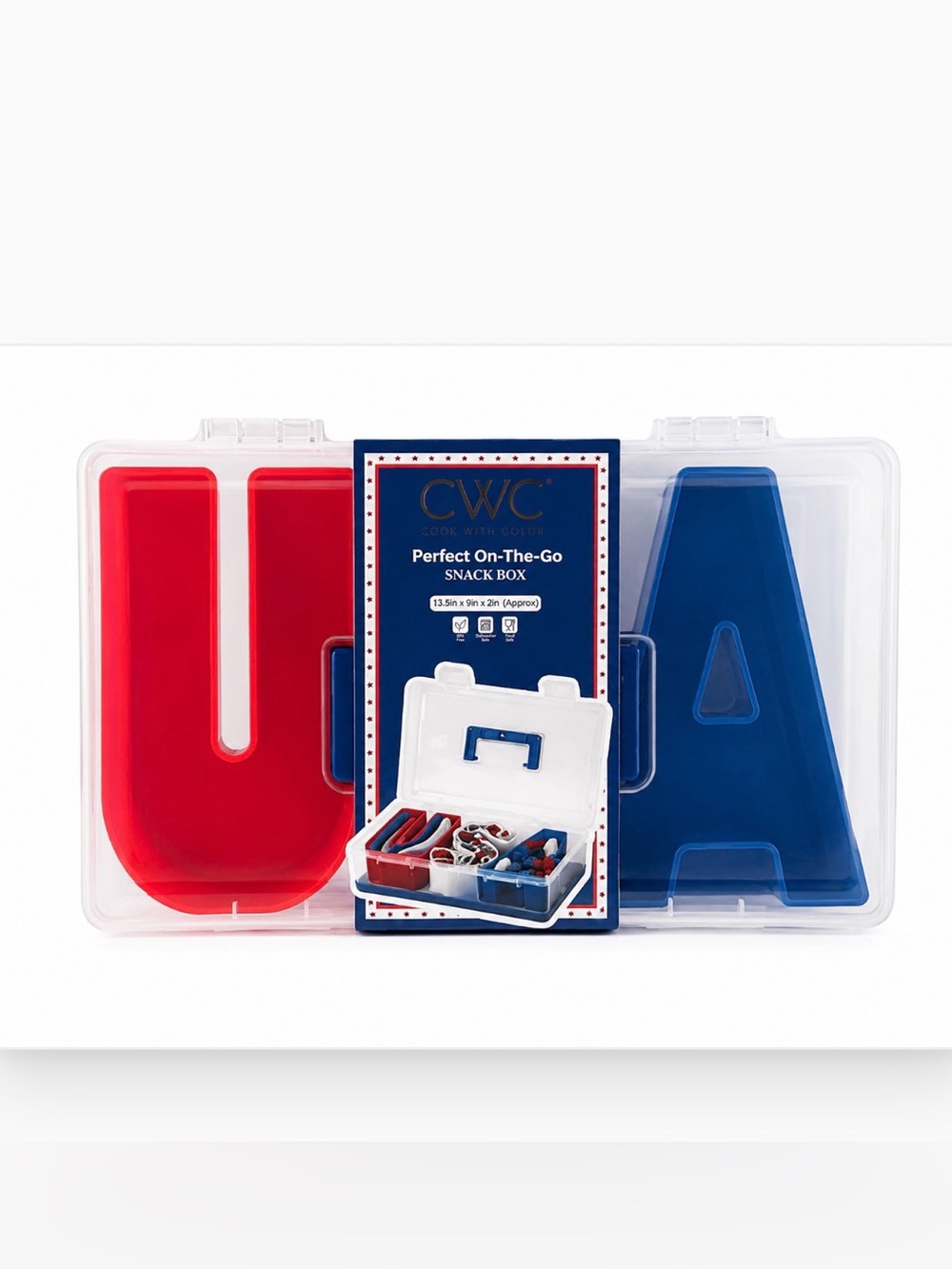 Cook With Color Patriotic USA Perfect On-The-Go Snack Box